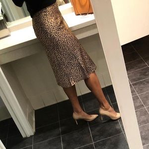 Cheetah silk skirt